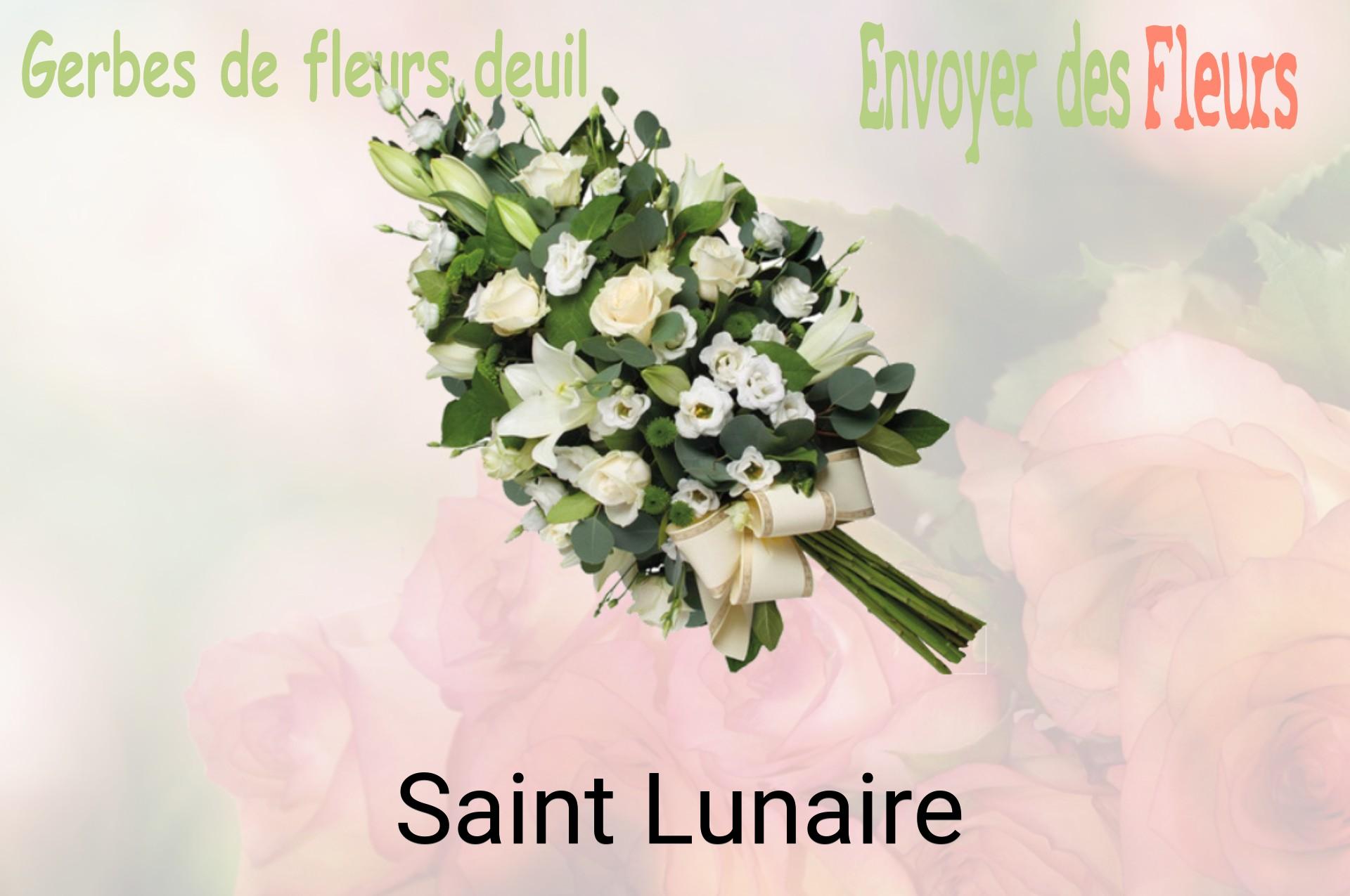 Gerbe de fleurs de deuil livrée à Saint-Lunaire